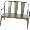 imageDeco 79 Farmhouse Metal Solid Outdoor Bench 47quot x 26quot x 40quot SilverSilver