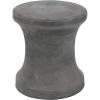 imageDeco 79 Fiberclay Ceramic Outdoor Accent Table 14quot x 14quot x 16quot BlackDark Grey