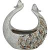imageDeco 79 Fiberglass Bird Indoor Outdoor Planter Large Planter Pot with Stone Mosaic Design Planter 14quot x 8quot x 15quot Gray
