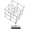 imageDeco 79 Marble Geometric Sculpture with Black Base 9quot x 9quot x 12quot GoldSilver