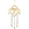 imageDeco 79 Metal Elephant Indoor Outdoor Windchime with Glass Beads and Cone Bells 14quot x 1quot x 29quot Gold