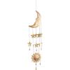 imageDeco 79 Metal Sun and Moon Windchime with Glass Beads and Cone Bells 9quot x 1quot x 39quot Gold
