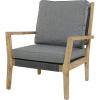imageDeco 79 Wood Outdoor Chair with Cushions 27quot x 26quot x 35quot Dark GrayChair