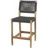 imageDeco 79 Wood Outdoor Chair with Cushions 27quot x 26quot x 35quot Dark GrayStool
