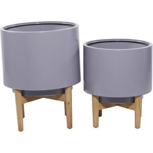 imageDeco 79 16599 Planter 20quot 16quot H Grey