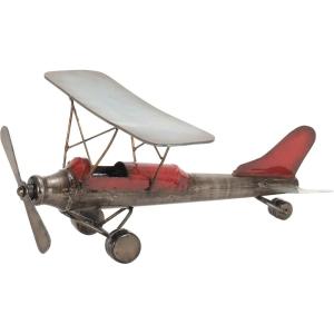 imageDeco 79 68387 Metal Plane Can Be Places Anywhere SMALL SIZE Gray