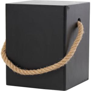 imageDeco 79 Contemporary Magnesium Oxide Square Outdoor Accent Table 15quot x 15quot x 18quot AquamarineGrey