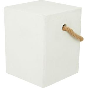 imageDeco 79 Contemporary Magnesium Oxide Square Outdoor Accent Table 15quot x 15quot x 18quot AquamarineWhite