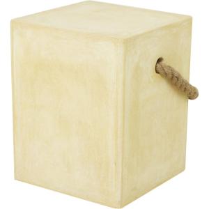 imageDeco 79 Contemporary Magnesium Oxide Square Outdoor Accent Table 15quot x 15quot x 18quot AquamarineYellow