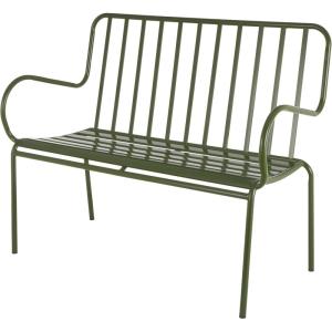imageDeco 79 Farmhouse Metal Solid Outdoor Bench 47quot x 26quot x 40quot SilverGreen