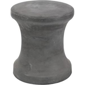 imageDeco 79 Fiberclay Ceramic Outdoor Accent Table 14quot x 14quot x 16quot BlackDark Grey