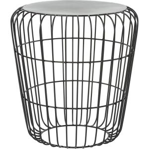 imageDeco 79 Industrial Metal Outdoor Accent Table 17quotW x 18quotH BlackMulticolored