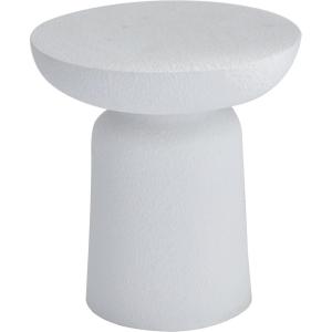 imageDeco 79 Magnesium Oxide Outdoor Accent Table with Wide Top 17quot x 17quot x 18quot WhiteWhite