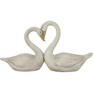 imageDeco 79 Magnesium Oxide Swan Indoor Outdoor Planter Large Planter Pot Planter 30quot x 10quot x 19quot White32 x 7 x 17