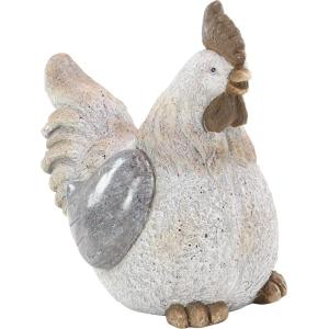 imageDeco 79 Polystone Chicken Decorative Garden Sculpture Indoor Outdoor Garden Statue Outdoor Sculpture 15quot x 11quot x 16quot Gray