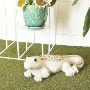 imageDeco 79 Polystone Lizard Decorative Garden Sculpture Indoor Outdoor Garden Statue Outdoor Sculpture 19quot x 11quot x 6quot White