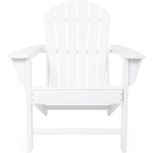 imageDeco 79 Resin Solid Adirondack Chair 31quot x 32quot x 38quot Dark BlueWhite