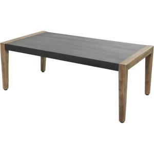 imageDeco 79 Wood Outdoor Chair with Cushions 27quot x 26quot x 35quot Dark GrayCoffee Table