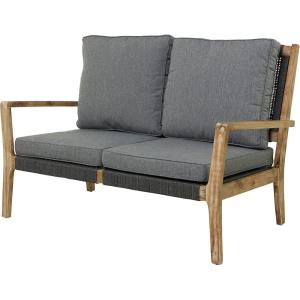 imageDeco 79 Wood Outdoor Chair with Cushions 27quot x 26quot x 35quot Dark GraySofa