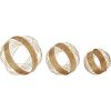 imageCosmoLiving by Cosmopolitan Metal Geometric Decorative Sculpture Home Decor Statues Set of 3 Accent Figurines 8quot 7quot 6quotH Gold