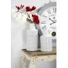 imageCosmoLiving by Cosmopolitan Porcelain Ceramic Decorative Vase Floral Centerpiece Vase Flower Vase for Home Decoration 8quot x 8quot x 14quot GrayWhite