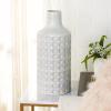imageCosmoLiving by Cosmopolitan Porcelain Ceramic Decorative Vase Floral Centerpiece Vase Flower Vase for Home Decoration 8quot x 8quot x 14quot GrayWhite