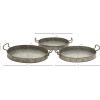 imageDeco 79 38183 Metal Galvn Trays Set of 3 21quotx19quotx18quot