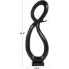 imageDeco 79 Aluminum Metal Abstract Decorative Sculpture Swirl Home Decor Statue Accent Figurine 7quot x 4quot x 13quot GoldBlack