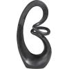 imageDeco 79 Aluminum Metal Abstract Decorative Sculpture Swirl Home Decor Statue Accent Figurine 7quot x 4quot x 13quot GoldDark Gray