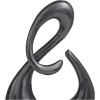 imageDeco 79 Aluminum Metal Abstract Decorative Sculpture Swirl Home Decor Statue Accent Figurine 7quot x 4quot x 13quot GoldDark Gray