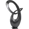 imageDeco 79 Aluminum Metal Abstract Decorative Sculpture Swirl Home Decor Statue Accent Figurine 7quot x 4quot x 13quot GoldDark Gray