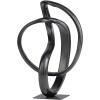 imageDeco 79 Aluminum Metal Abstract Decorative Sculpture Swirl Home Decor Statue Accent Figurine 7quot x 4quot x 13quot GoldDark Gray
