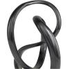 imageDeco 79 Aluminum Metal Abstract Decorative Sculpture Swirl Home Decor Statue Accent Figurine 7quot x 4quot x 13quot GoldDark Gray