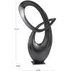 imageDeco 79 Aluminum Metal Abstract Decorative Sculpture Swirl Home Decor Statue Accent Figurine 7quot x 4quot x 13quot GoldDark Gray