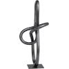 imageDeco 79 Aluminum Metal Abstract Decorative Sculpture Swirl Home Decor Statue Accent Figurine 7quot x 4quot x 13quot GoldDark Gray