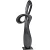 imageDeco 79 Aluminum Metal Abstract Decorative Sculpture Swirl Home Decor Statue Accent Figurine 7quot x 4quot x 13quot GoldDark Gray