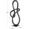imageDeco 79 Aluminum Metal Abstract Decorative Sculpture Swirl Home Decor Statue Accent Figurine 7quot x 4quot x 13quot GoldDark Gray
