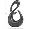 imageDeco 79 Aluminum Metal Abstract Decorative Sculpture Swirl Home Decor Statue Accent Figurine 7quot x 4quot x 13quot GoldDark Gray