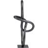 imageDeco 79 Aluminum Metal Abstract Decorative Sculpture Swirl Home Decor Statue Accent Figurine 7quot x 4quot x 13quot GoldDark Gray