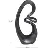 imageDeco 79 Aluminum Metal Abstract Decorative Sculpture Swirl Home Decor Statue Accent Figurine 7quot x 4quot x 13quot GoldDark Gray