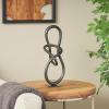 imageDeco 79 Aluminum Metal Abstract Decorative Sculpture Swirl Home Decor Statue Accent Figurine 7quot x 4quot x 13quot GoldDark Gray