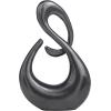 imageDeco 79 Aluminum Metal Abstract Decorative Sculpture Swirl Home Decor Statue Accent Figurine 7quot x 4quot x 13quot GoldDark Gray