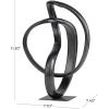 imageDeco 79 Aluminum Metal Abstract Decorative Sculpture Swirl Home Decor Statue Accent Figurine 7quot x 4quot x 13quot GoldDark Gray