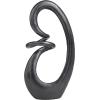 imageDeco 79 Aluminum Metal Abstract Decorative Sculpture Swirl Home Decor Statue Accent Figurine 7quot x 4quot x 13quot GoldDark Gray