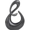 imageDeco 79 Aluminum Metal Abstract Decorative Sculpture Swirl Home Decor Statue Accent Figurine 7quot x 4quot x 13quot GoldDark Gray