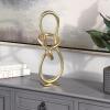 imageDeco 79 Aluminum Metal Abstract Decorative Sculpture Swirl Home Decor Statue Accent Figurine 7quot x 4quot x 13quot GoldGold