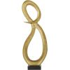 imageDeco 79 Aluminum Metal Abstract Decorative Sculpture Swirl Home Decor Statue Accent Figurine 7quot x 4quot x 13quot GoldGold