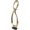 imageDeco 79 Aluminum Metal Abstract Decorative Sculpture Swirl Home Decor Statue Accent Figurine 7quot x 4quot x 13quot GoldGold