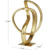 imageDeco 79 Aluminum Metal Abstract Decorative Sculpture Swirl Home Decor Statue Accent Figurine 7quot x 4quot x 13quot GoldGold