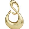 imageDeco 79 Aluminum Metal Abstract Decorative Sculpture Swirl Home Decor Statue Accent Figurine 7quot x 4quot x 13quot GoldGold